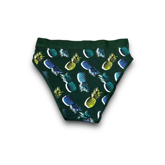 AERIE Women's Real Soft Stretch High Cut Pineapple Bikini Panties - Small (NWOT) - Picture 2 of 2